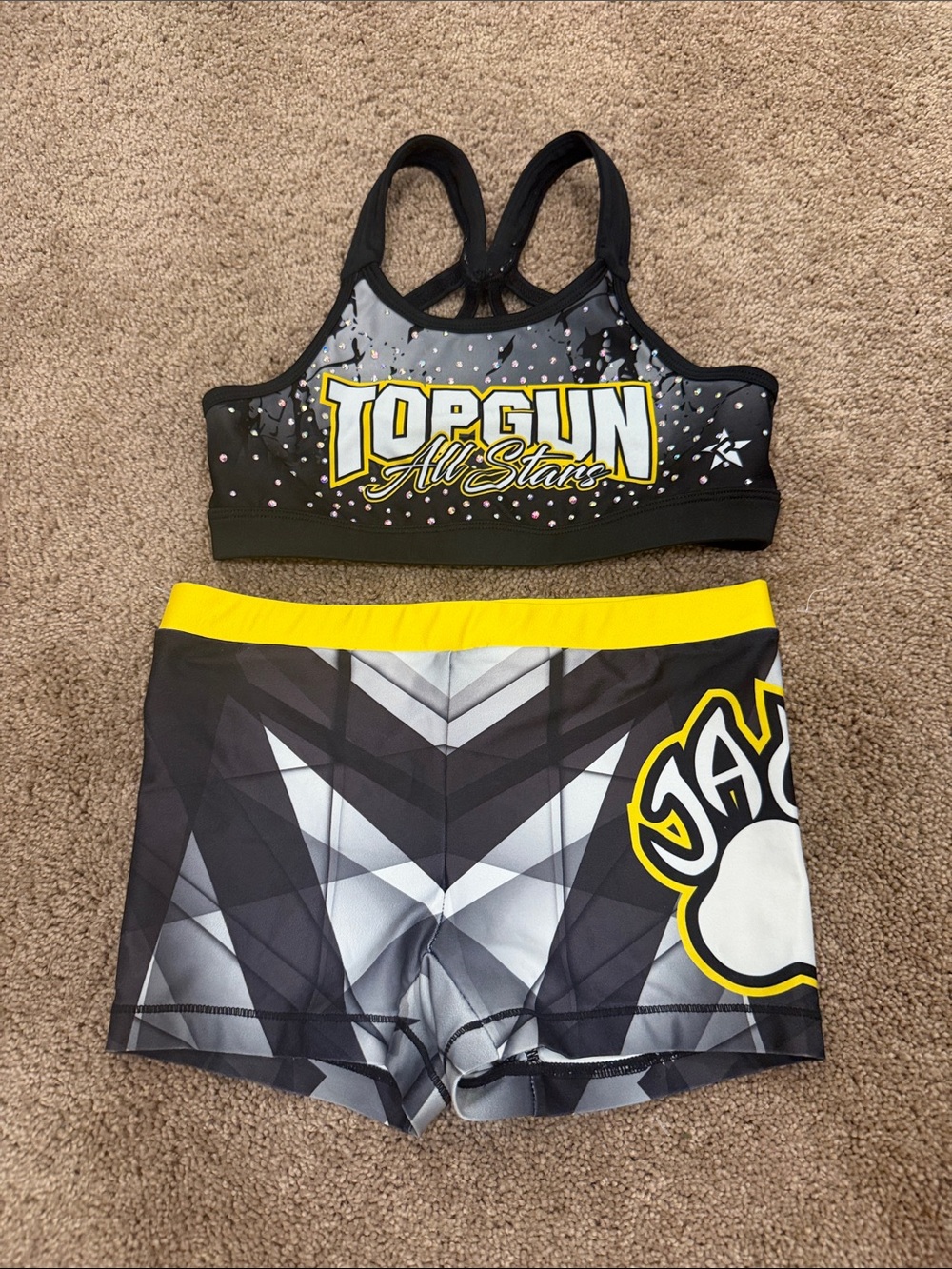 Top Gun All Stars Kids Black & Yellow Performance Matching Set